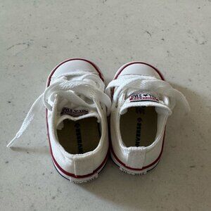 Converse Kids White and Red Sneakers